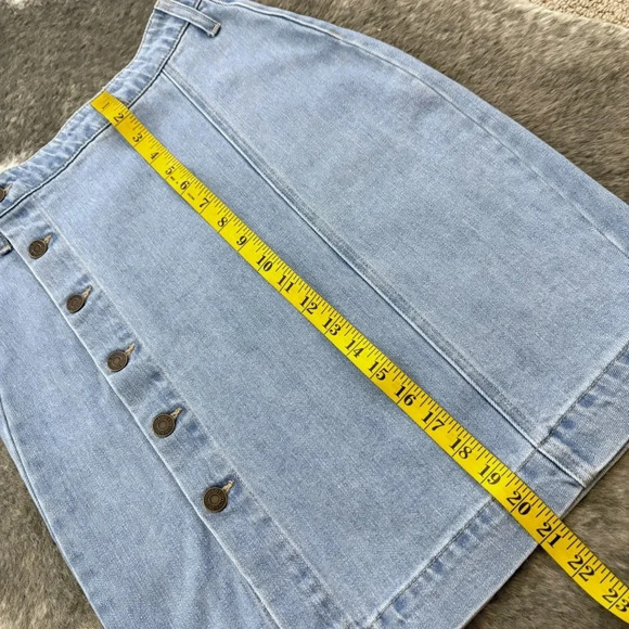 NWT Windsor Denim Button Front Skirt - Picture 10 of 12